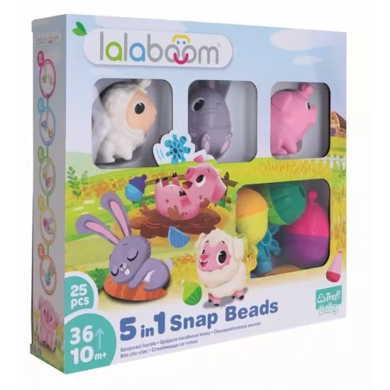 Joc de dezvoltare bebe Montessori Lalaboom 25 piese