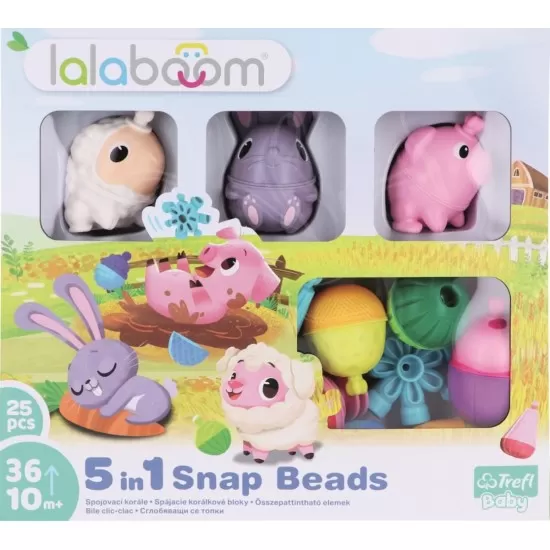 Joc de dezvoltare bebe Montessori Lalaboom 25 piese