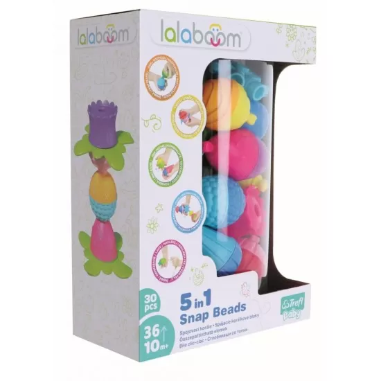 Joc de dezvoltare bebe Montessori Lalaboom 30 piese Joc de dezvoltare bebe Montessori Lalaboom 30 piese