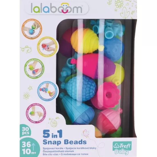 Joc de dezvoltare bebe Montessori Lalaboom 30 piese Joc de dezvoltare bebe Montessori Lalaboom 30 piese