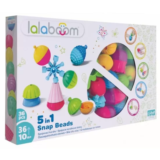 Joc de dezvoltare bebe Montessori Lalaboom 36 piese Joc de dezvoltare bebe Montessori Lalaboom 36 piese