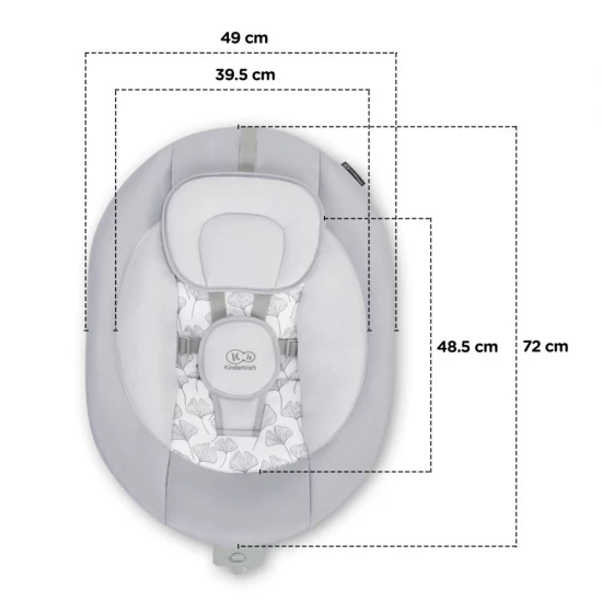 Leagan electric pentru bebelusi Kinderkraft Luli 2 in 1 Grey Leagan electric pentru bebelusi Kinderkraft Luli 2 in 1 Grey