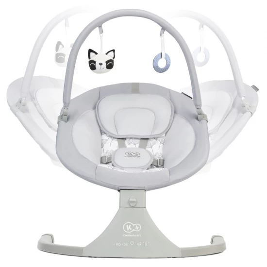 Leagan electric pentru bebelusi Kinderkraft Luli 2 in 1 Grey Leagan electric pentru bebelusi Kinderkraft Luli 2 in 1 Grey
