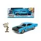 Set masinuta metalica Looney Tunes Road Runner 1970 Plymouth scara 1:24 si figurina Wile E Coyote