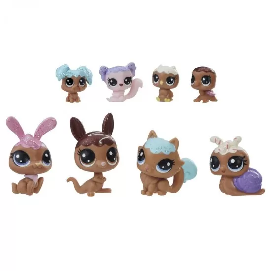 Set 8 figurine animalute maro colectia speciala My Littlest Pet Shop Set 8 figurine animalute maro colectia speciala My Littlest Pet Shop