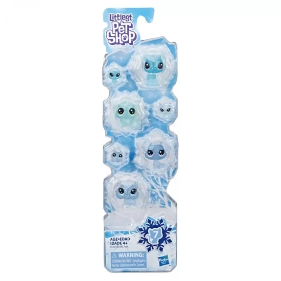Set 7 figurine Littlest Pet Shop - Tinutul Inghetat Albastru 