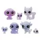 Set 7 figurine Littlest Pet Shop - Tinutul Inghetat Mov Set 7 figurine Littlest Pet Shop - Tinutul Inghetat Mov