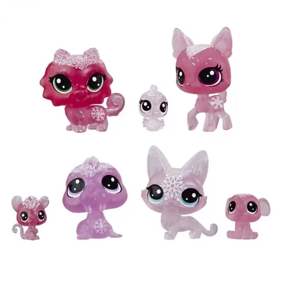 Set 7 figurine Littlest Pet Shop - Tinutul Inghetat Roz Set 7 figurine Littlest Pet Shop - Tinutul Inghetat Roz