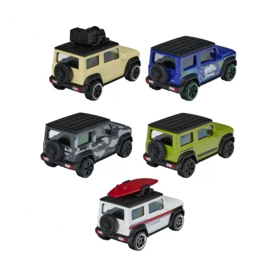 Set 5 masini din metal Majorette Suzuki Jimny 7.5 cm Set 5 masini din metal Majorette Suzuki Jimny 7.5 cm