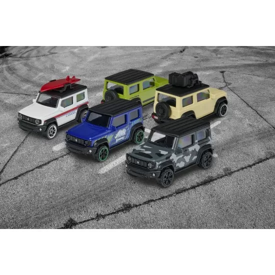 Set 5 masini din metal Majorette Suzuki Jimny 7.5 cm Set 5 masini din metal Majorette Suzuki Jimny 7.5 cm