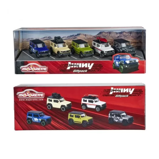 Set 5 masini din metal Majorette Suzuki Jimny 7.5 cm Set 5 masini din metal Majorette Suzuki Jimny 7.5 cm