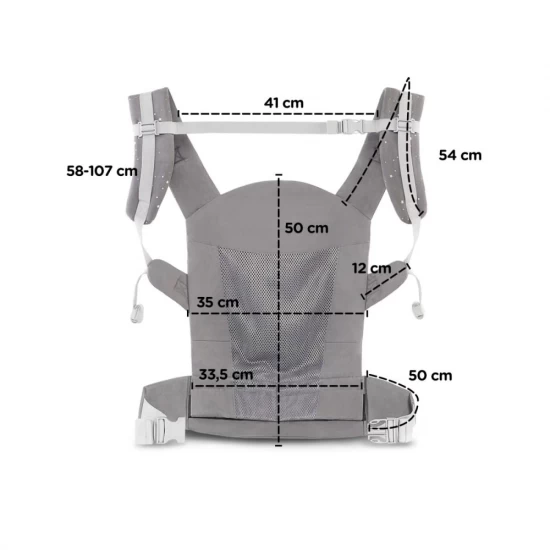 Marsupiu ergonomic Kinderkraft Huggy Grey Marsupiu ergonomic Kinderkraft Huggy Grey