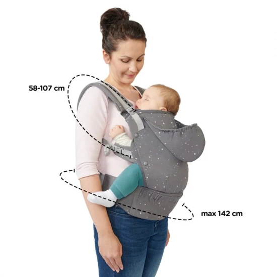 Marsupiu ergonomic Kinderkraft Huggy Grey Marsupiu ergonomic Kinderkraft Huggy Grey