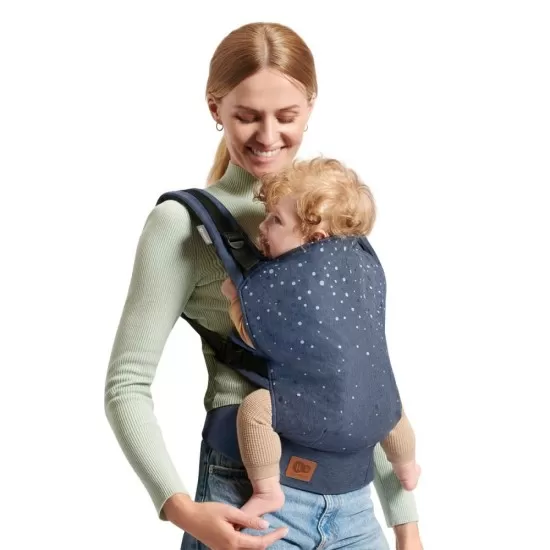 Marsupiu ergonomic Kinderkraft Nino, pana la 20 kg, Confetti Denim Marsupiu ergonomic Kinderkraft Nino, pana la 20 kg, Confetti Denim