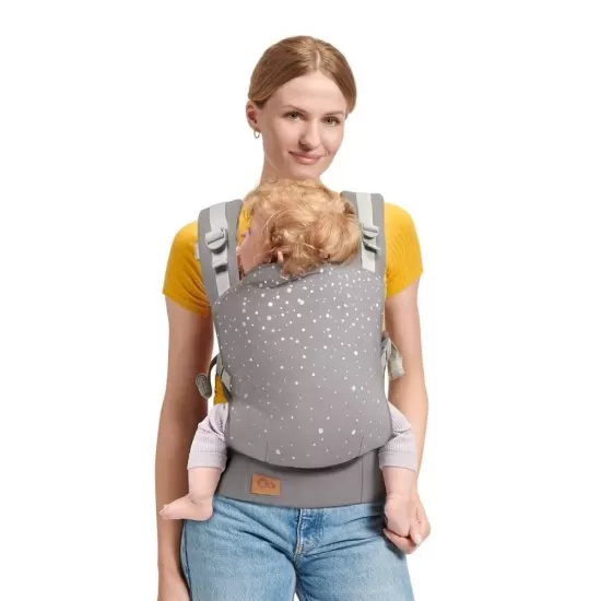 Marsupiu ergonomic Kinderkraft Nino, pana la 20 kg, Confetti Grey Marsupiu ergonomic Kinderkraft Nino, pana la 20 kg, Confetti Grey