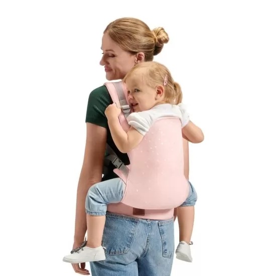 Marsupiu ergonomic Kinderkraft Nino, pana la 20 kg, Confetti Pink Marsupiu ergonomic Kinderkraft Nino, pana la 20 kg, Confetti Pink