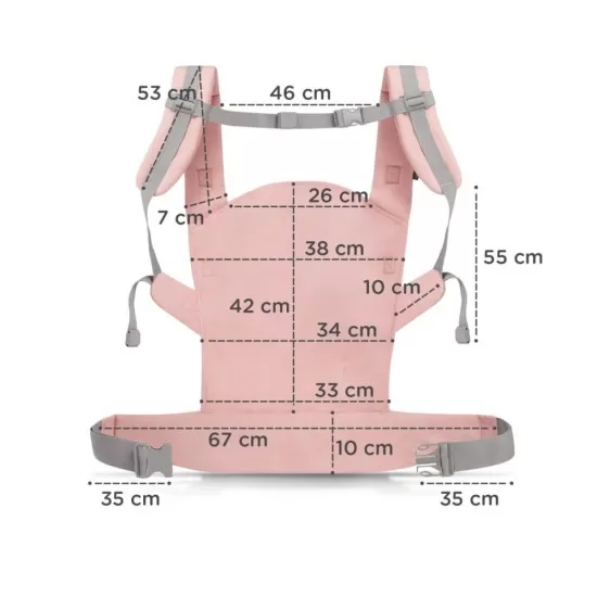 Marsupiu ergonomic Kinderkraft Nino, pana la 20 kg, Confetti Pink Marsupiu ergonomic Kinderkraft Nino, pana la 20 kg, Confetti Pink
