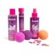 Set de baie pentru copii cu gel de dus, parfum de corp, confetti si 3 bombe de baie