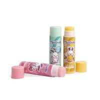 Set 3 balsamuri de buze cu aroma de fructe Martinelia in ambalaj tip doza de suc