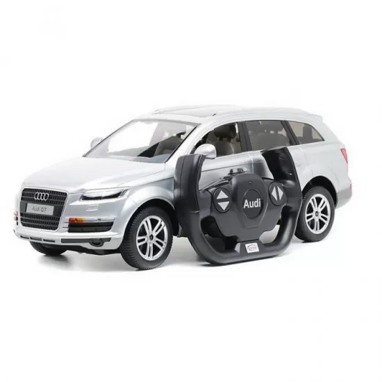 Masina cu telecomanda Audi Q7 alb scara 1:14 Rastar Masina cu telecomanda Audi Q7 alb scara 1:14 Rastar