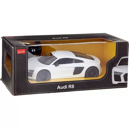 Masina cu telecomanda Audi R8 alb scara 1:14 Masina cu telecomanda Audi R8 alb scara 1:14