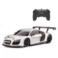 Masina cu telecomanda Audi R8 alb cu scara 1:24