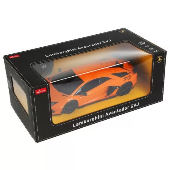 Masina cu telecomanda Aventador SVJ portocaliu scara 1:14 Masina cu telecomanda Aventador SVJ portocaliu scara 1:14