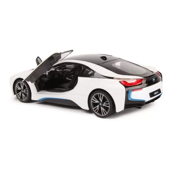 Masina cu telecomanda BMW I8 alb scara 1:14 Rastar Masina cu telecomanda BMW I8 alb scara 1:14 Rastar