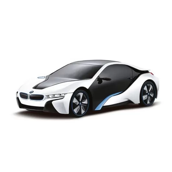 Masina cu telecomanda BMW I8 alba scara 1:24 Masina cu telecomanda BMW I8 alba scara 1:24