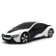 Masina cu telecomanda BMW I8 alba scara 1:24 Masina cu telecomanda BMW I8 alba scara 1:24