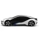 Masina cu telecomanda BMW I8 alba scara 1:24 Masina cu telecomanda BMW I8 alba scara 1:24