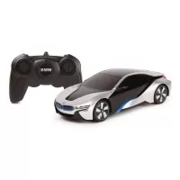 Masina cu telecomanda BMW I8 argintie scara 1:24