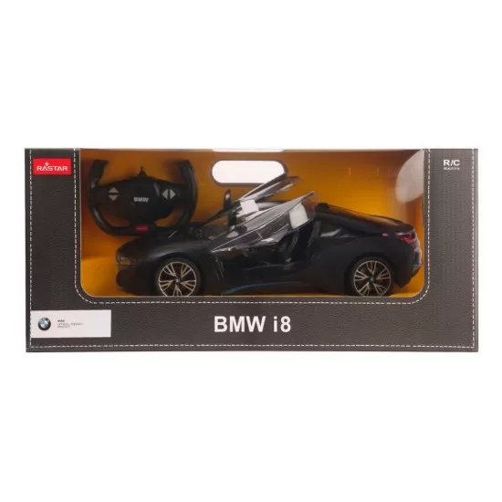Masina cu telecomanda BMW I8 negru scara 1:14 Rastar Masina cu telecomanda BMW I8 negru scara 1:14 Rastar
