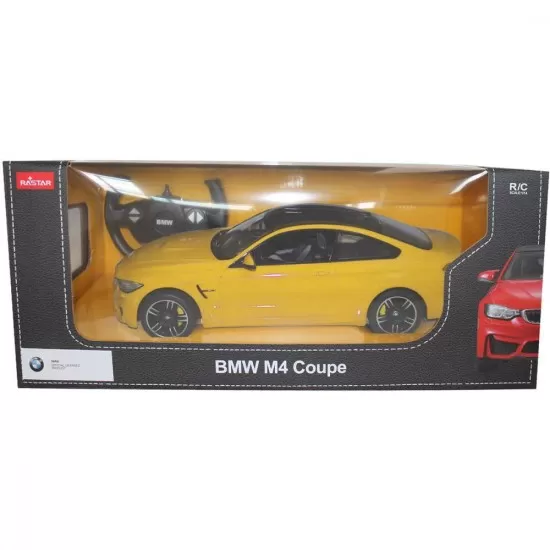 Masina cu telecomanda BMW M4 galben cu scara 1:14 Masina cu telecomanda BMW M4 galben cu scara 1:14