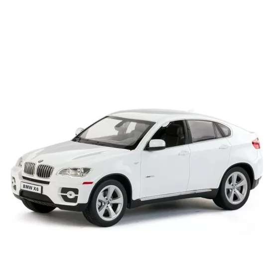 Masina cu telecomanda BMW X6 alba cu scara 1:14 Masina cu telecomanda BMW X6 alba cu scara 1:14