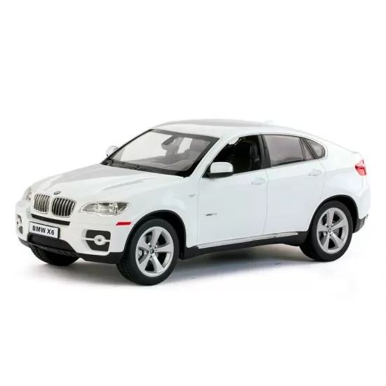 Masina cu telecomanda BMW X6 alba cu scara 1:14 Masina cu telecomanda BMW X6 alba cu scara 1:14