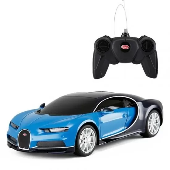 Masina cu telecomanda Bugatti Chiron albastru scara 1:24 Masina cu telecomanda Bugatti Chiron albastru scara 1:24