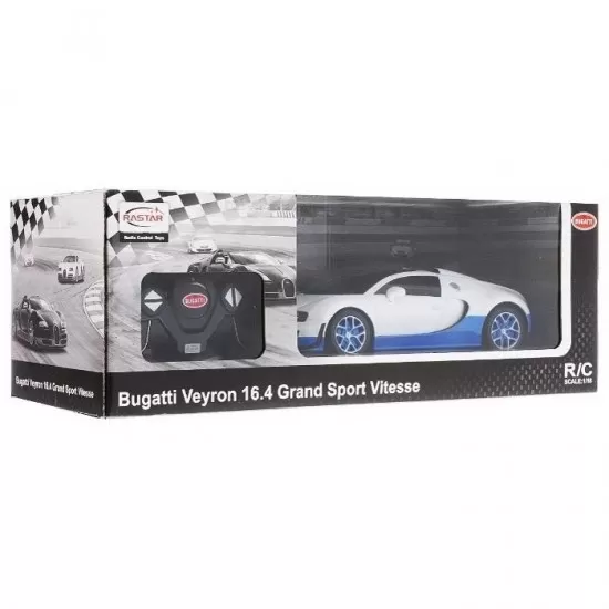 Masina cu telecomanda Bugatti Grand Sport Vitesse alb cu scara 1:18 Masina cu telecomanda Bugatti Grand Sport Vitesse alb cu scara 1:18