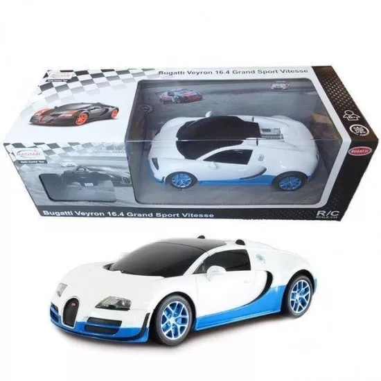Masina cu telecomanda Bugatti Grand Sport Vitesse alb cu scara 1:18 Masina cu telecomanda Bugatti Grand Sport Vitesse alb cu scara 1:18
