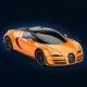 Masina cu telecomanda Bugatti Grand Sport Vitesse portocaliu scara 1:24