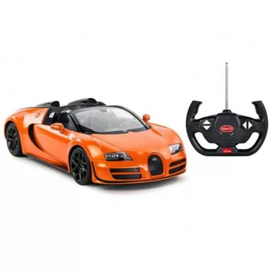 Masina cu telecomanda Bugatti Grand Sport Vitesse portocaliu cu scara 1:14