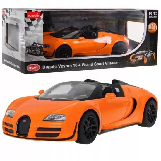 Masina cu telecomanda Bugatti Grand Sport Vitesse portocaliu cu scara 1:14