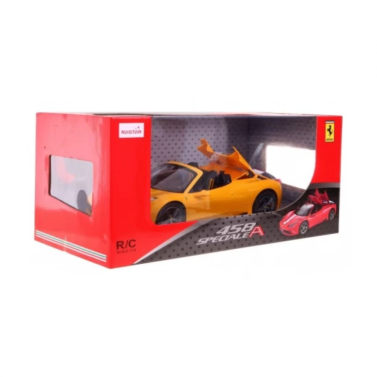 Masina cu telecomanda Ferrari 458 Speciale A galben scara 1:14 Masina cu telecomanda Ferrari 458 Speciale A galben scara 1:14