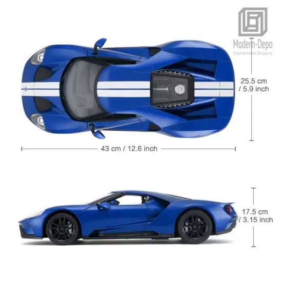 Masina cu telecomanda Ford GT albastru cu scara 1:14 Masina cu telecomanda Ford GT albastru cu scara 1:14