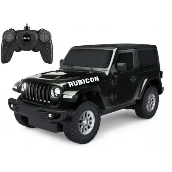 Masina cu telecomanda Jeep Wrangler JL negru scara 1:24 Masina cu telecomanda Jeep Wrangler JL negru scara 1:24