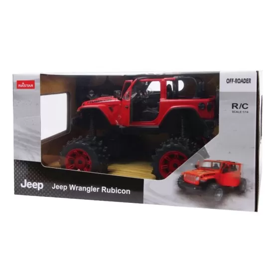 Masina cu telecomanda Jeep Wrangler JL rosu cu scara 1:14 Masina cu telecomanda Jeep Wrangler JL rosu cu scara 1:14