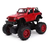 Masina cu telecomanda Jeep Wrangler JL rosu cu scara 1:14
