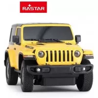 Masina cu telecomanda Jeep Wrangler Rubicon galben scara 1:24