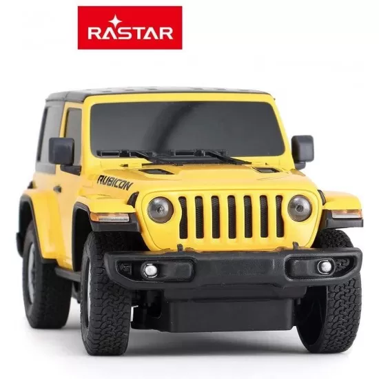 Masina cu telecomanda Jeep Wrangler Rubicon galben scara 1:24 Masina cu telecomanda Jeep Wrangler Rubicon galben scara 1:24