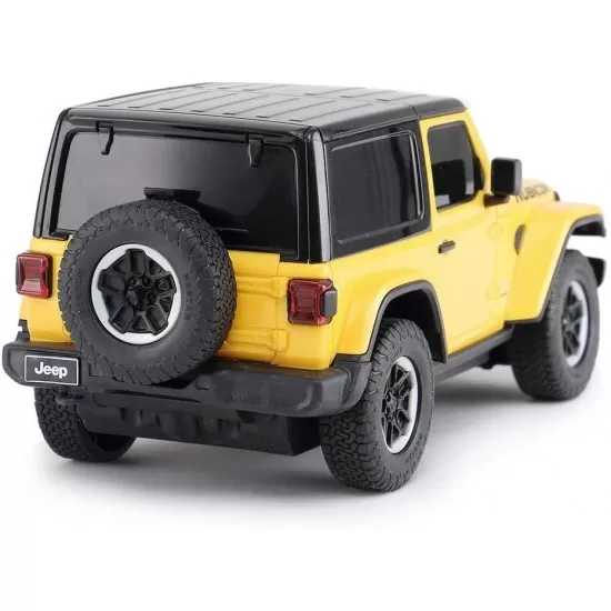Masina cu telecomanda Jeep Wrangler Rubicon galben scara 1:24 Masina cu telecomanda Jeep Wrangler Rubicon galben scara 1:24
